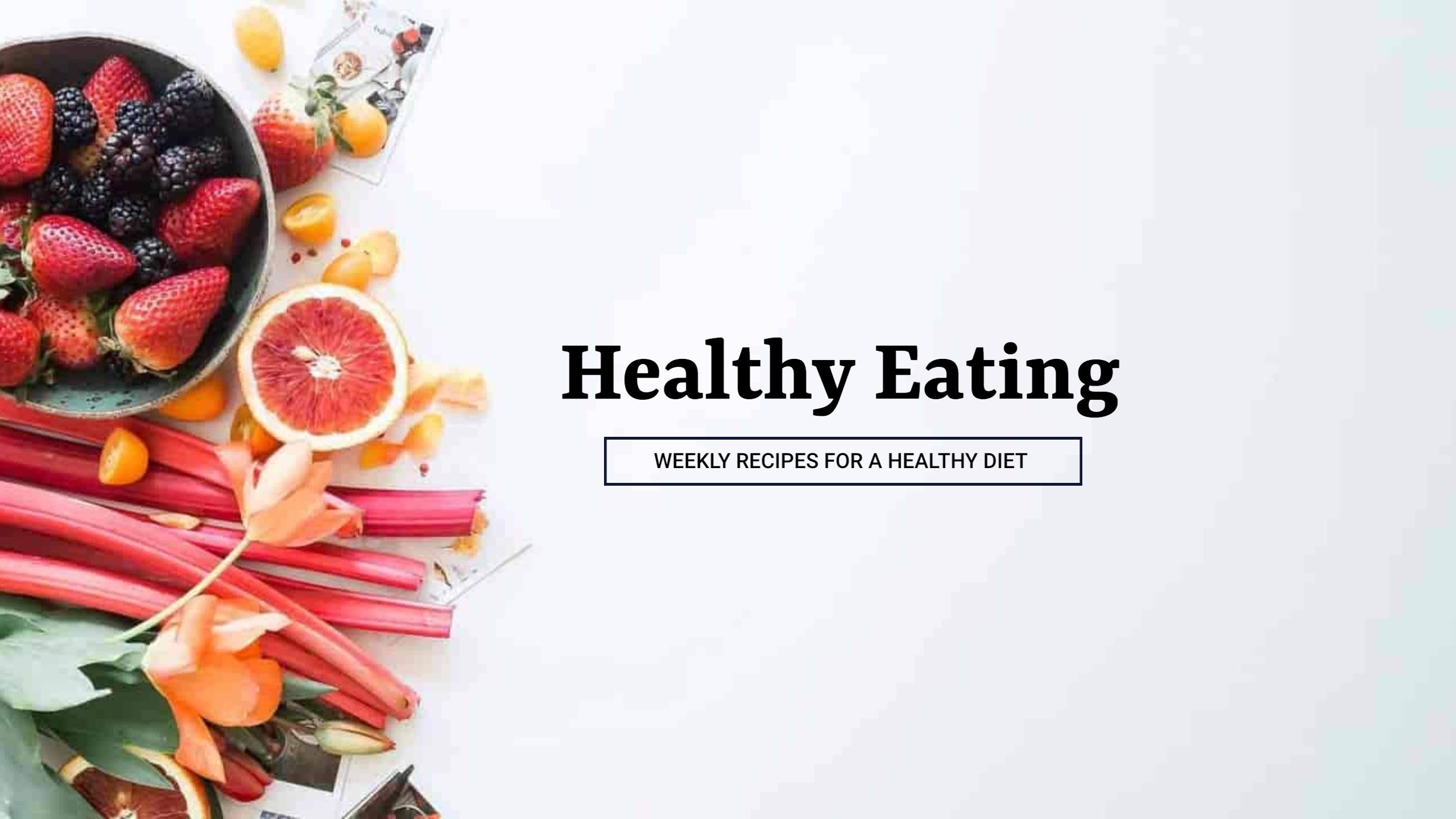 Vibrant Fruits and Vegetables for Healthy Eating YouTube Banner Template