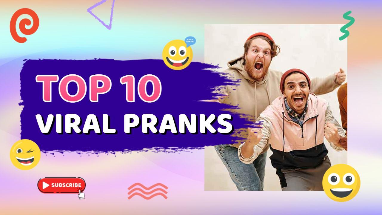 Vibrant Fun Moments Viral Pranks YouTube Thumbnail Template