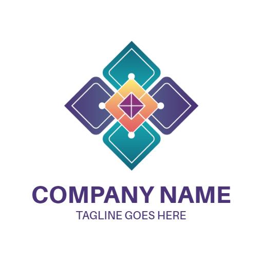 Vibrant Geometric Design Showcasing Company Identity Logo Template