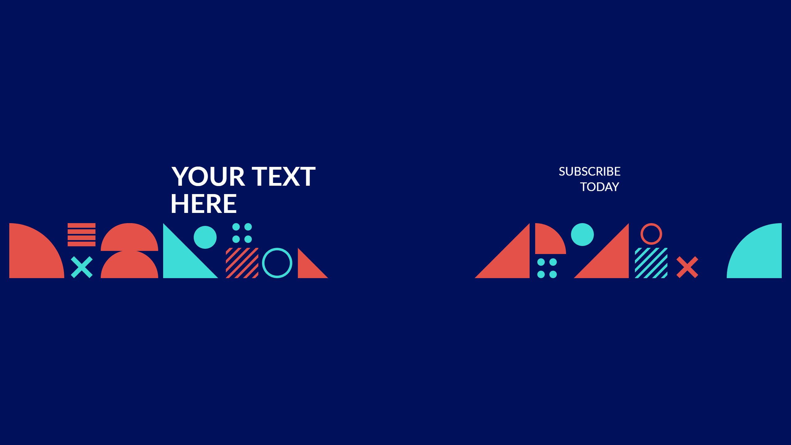 Vibrant Geometric Design with Bold Colors YouTube Banner Template
