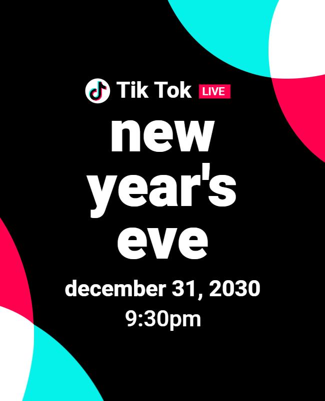 Vibrant Geometric New Year's Eve Celebration Poster Template