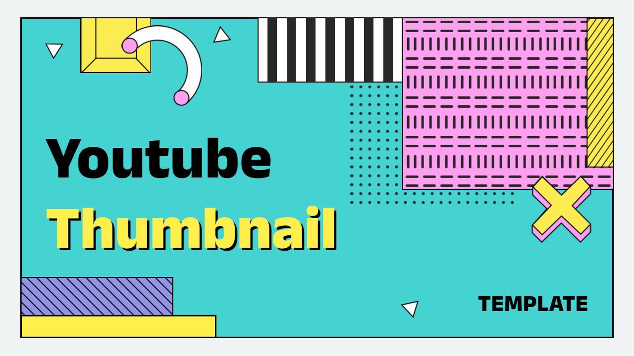 Vibrant Geometric Patterns Abstract YouTube Thumbnail Template