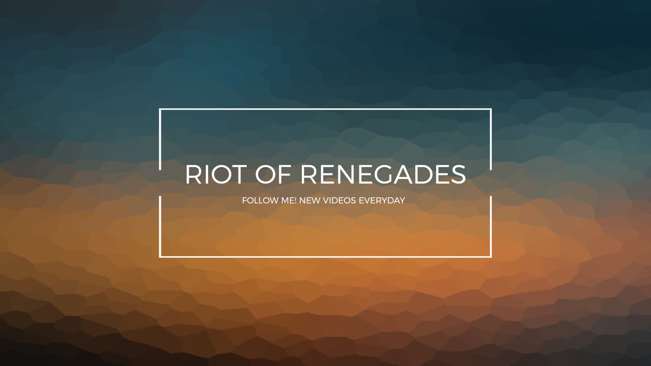 Vibrant Geometric Patterns in Rich Blue and Orange YouTube Banner Template