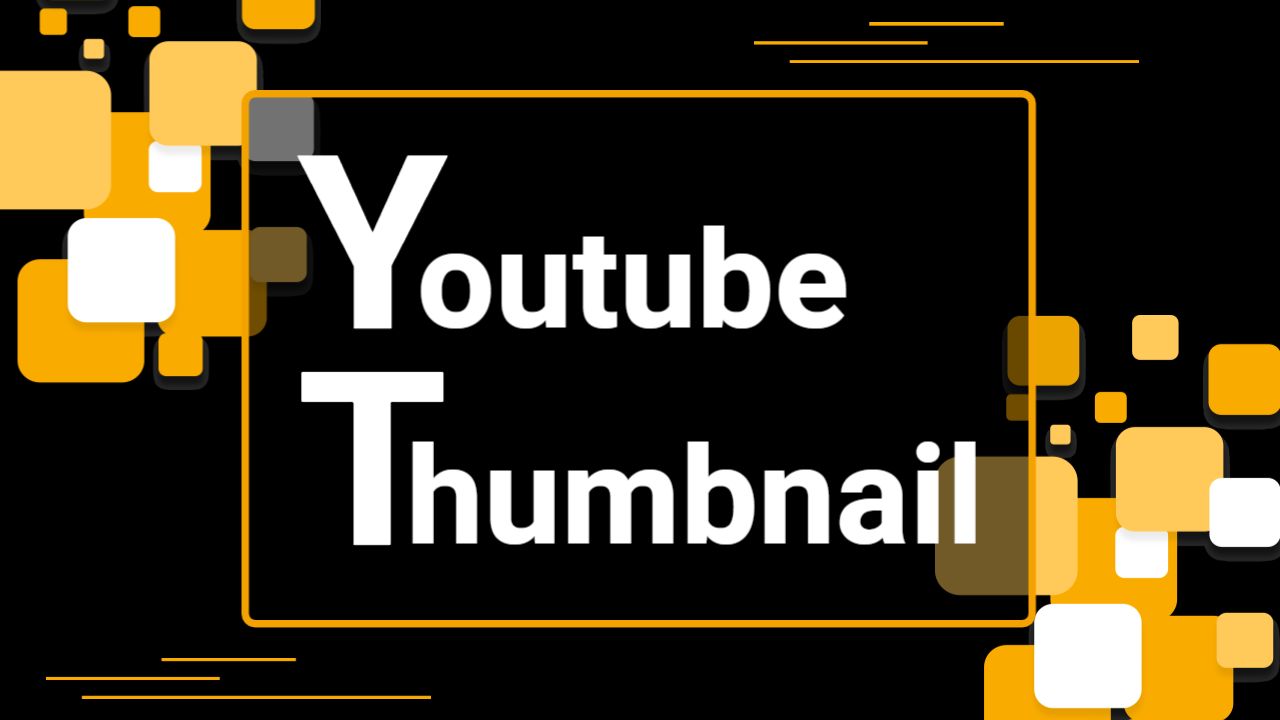 Vibrant Geometric Shapes Abstract YouTube Thumbnail Template