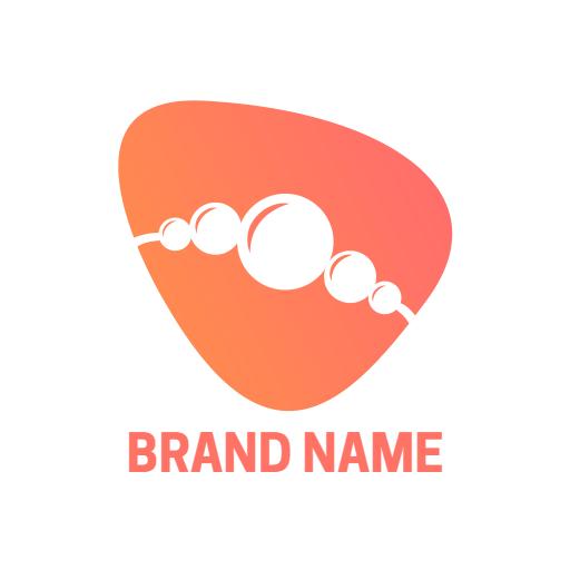 Vibrant Gradient Background Featuring Elegant Bead Design Logo Template