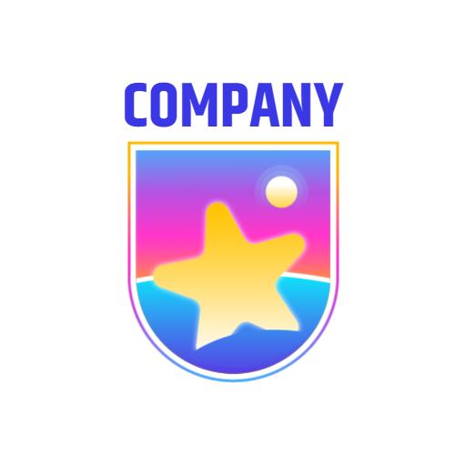 Vibrant Gradient Colors Representing Company Identity Logo Template