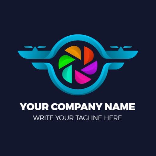 Vibrant Gradient Design Featuring Colorful Circular Elements Logo Template