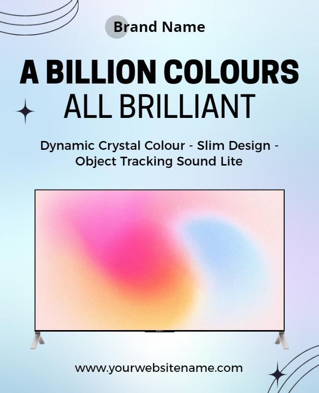 Vibrant Gradient Design for Dynamic TV Showcase Flyer Template