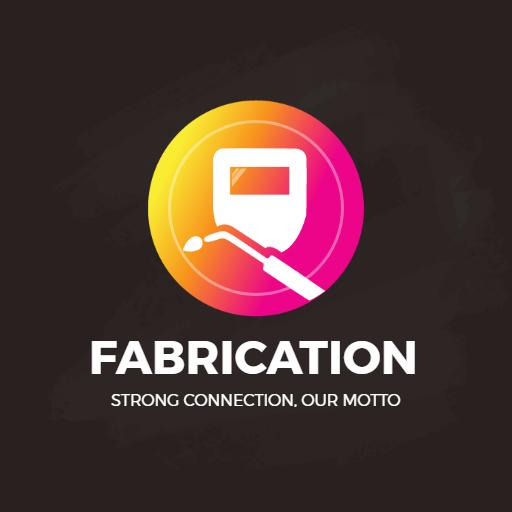 Vibrant Gradient Design Showcasing Welding and Fabrication Logo Template
