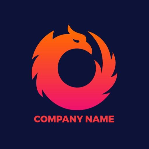 Vibrant Gradient Phoenix Design Representing Innovation Logo Template