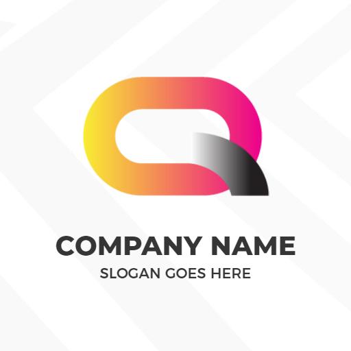 Vibrant Gradient Q Letter Design for Creative Branding Logo Template