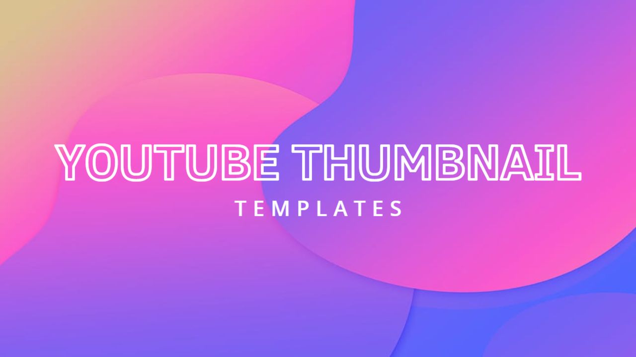 Vibrant Gradient Waves Abstract Art YouTube Thumbnail Template