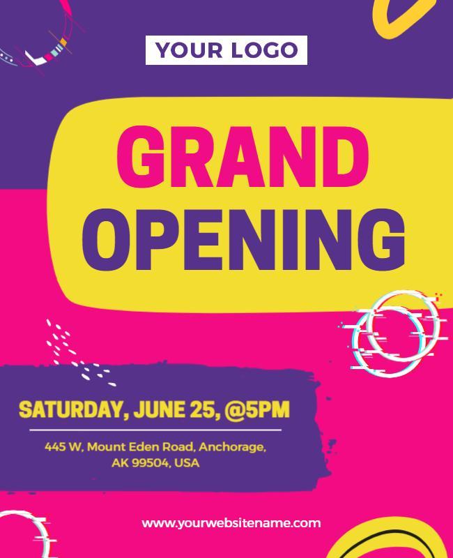 Vibrant Grand Opening Event Flyer Template