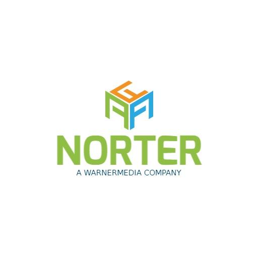 Vibrant Green and Blue Geometric Design for Company Logo Template