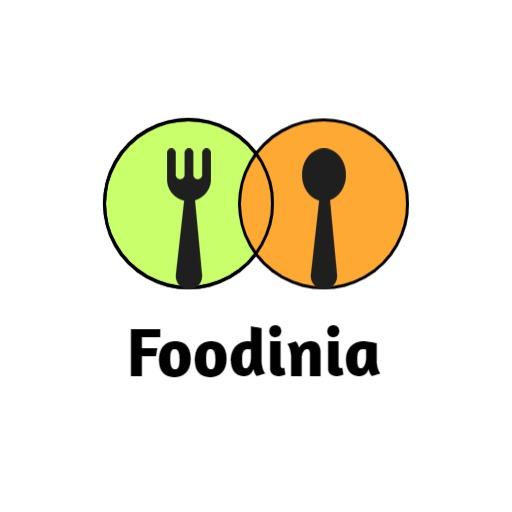 Vibrant Green and Orange Restaurant Logo Featuring Dining Utensils Logo Template