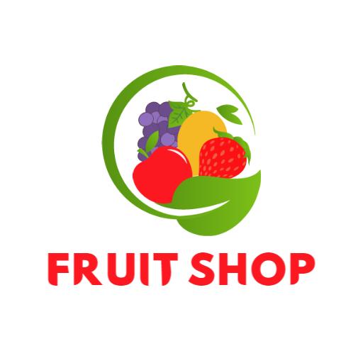 Vibrant Green and Red Design Showcasing Fresh Fruits Logo Template