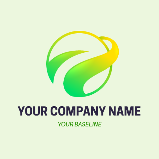 Vibrant Green and Yellow Spectrum for Modern Company Logo Template