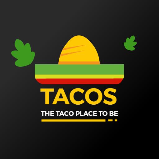 Vibrant Green and Yellow Taco Design for Culinary Delight Logo Template