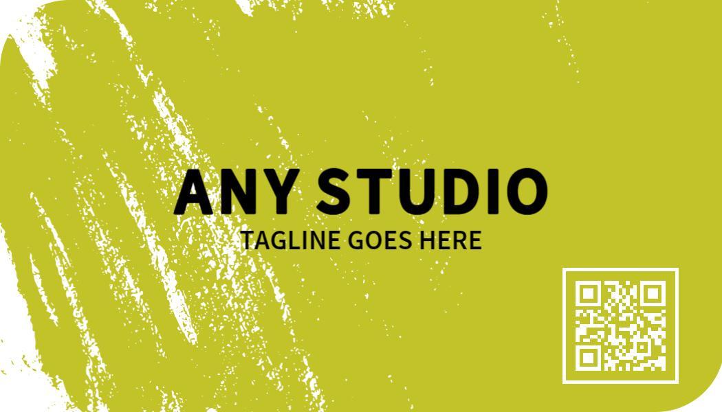 Vibrant Green Artistic Studio Business Card Template