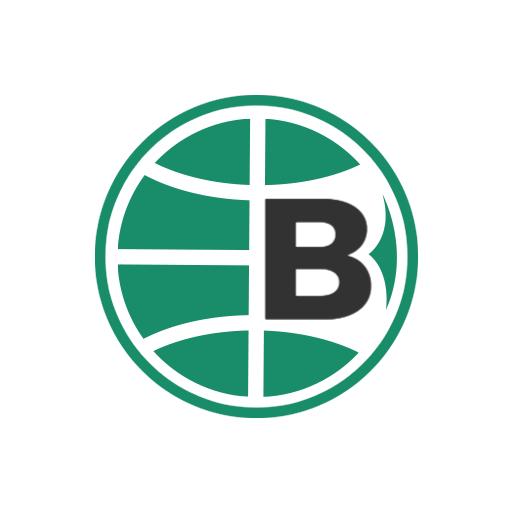 Vibrant Green Basketball Design Featuring Letter B Logo Template