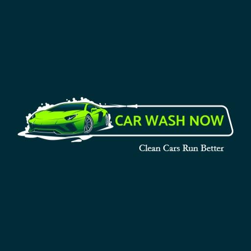 Vibrant Green Car Emphasizing Quality Car Wash Services Logo Template
