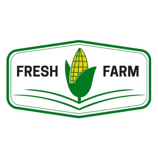Vibrant Green Cornfield Design Representing Fresh Farm Logo Template