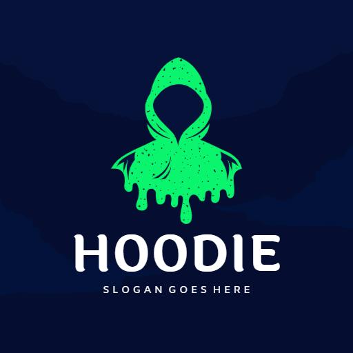Vibrant Green Dripping Hoodie Design for Fashion Brand Logo Template