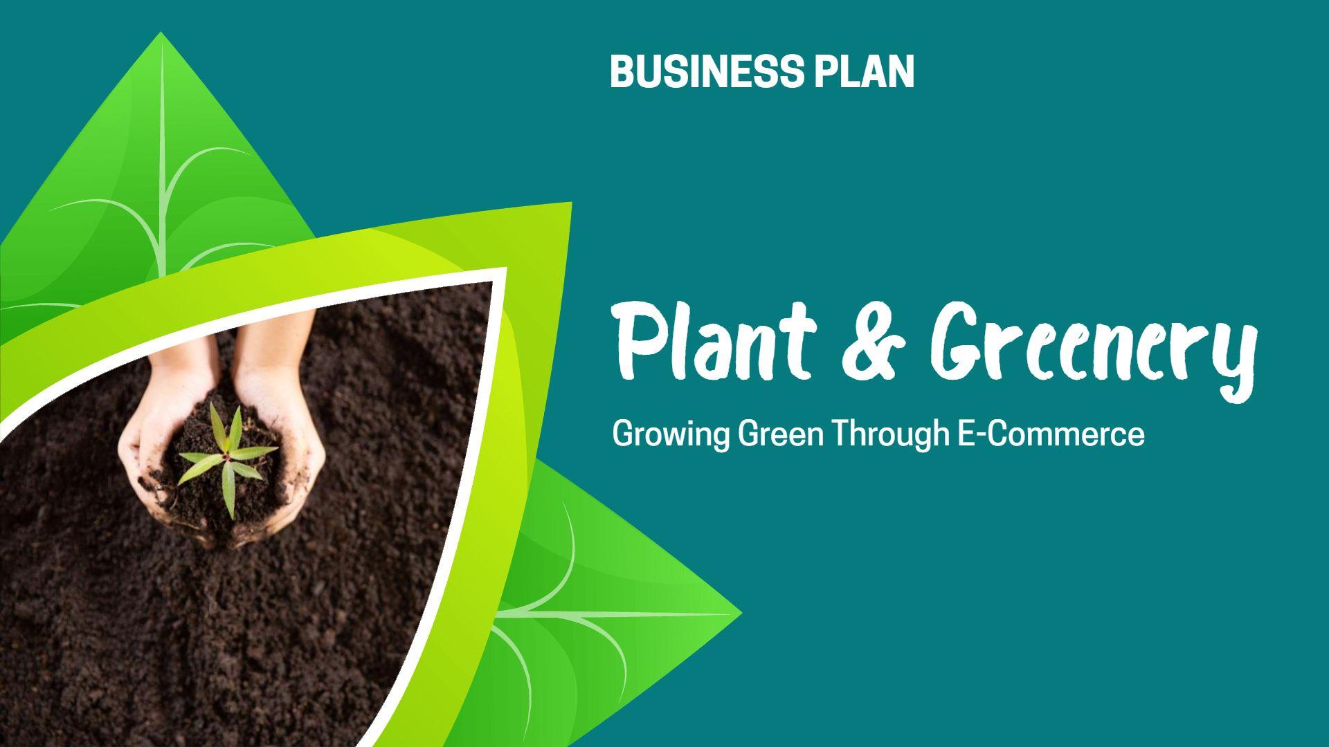 Vibrant Green E-Commerce Plant Business Growth Presentation Template