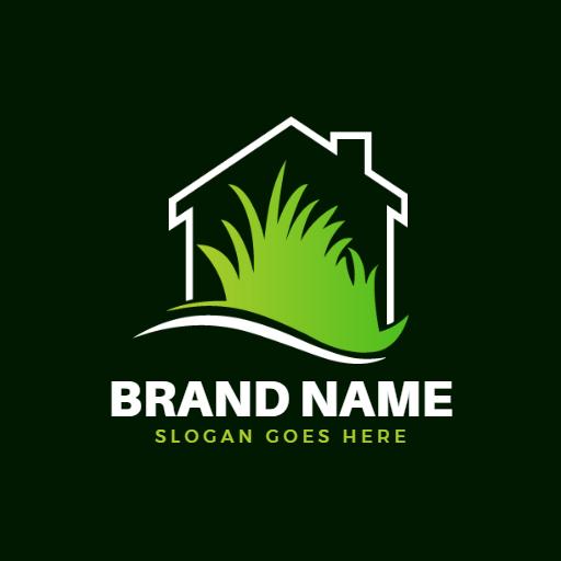 Vibrant Green Grass Design for Lawn Care Services Logo Template