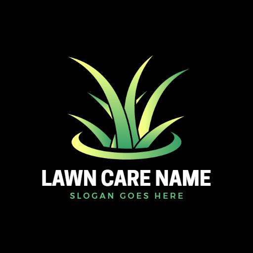 Vibrant Green Grass Design for Professional Lawn Care Logo Template
