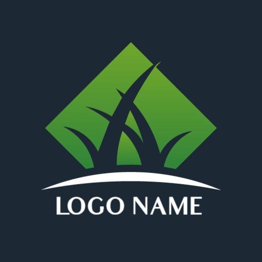Vibrant Green Grass Design Highlighting Lawn Care Services Logo Template