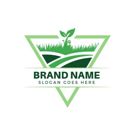 Vibrant Green Grass Design Showcasing Lawn Care Services Logo Template