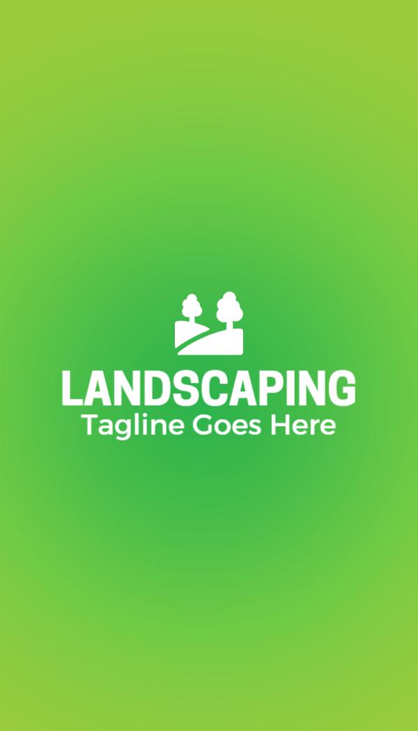 Vibrant Green Landscaping Service Promotional Business Card Template