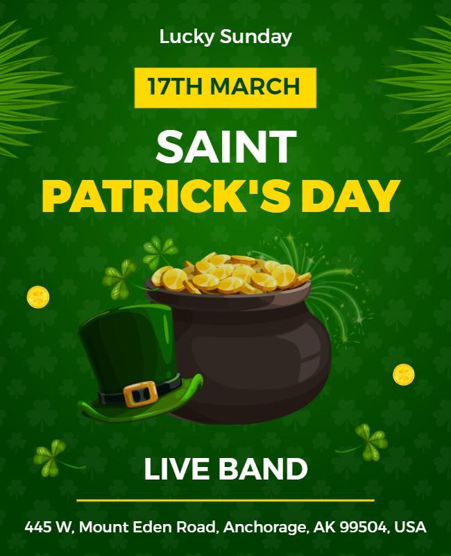Vibrant Green Leprechaun Party for Saint Patrick's Day Poster Template