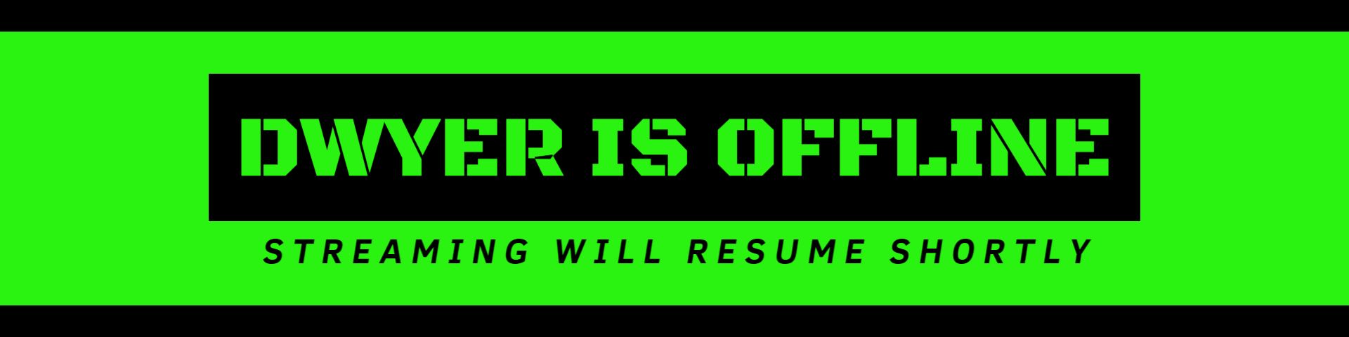 Vibrant Green Offline Notification for Twitch Streaming Banner Template