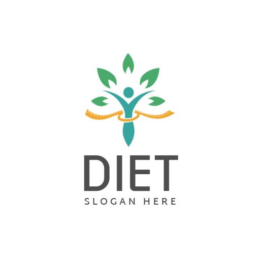 Vibrant Green Plant Symbolizing Healthy Diet Choices Logo Template