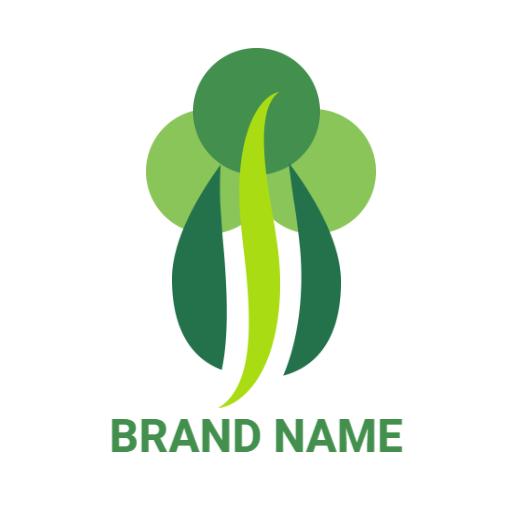 Vibrant Green Tree Design Emphasizing Environmental Care Logo Template