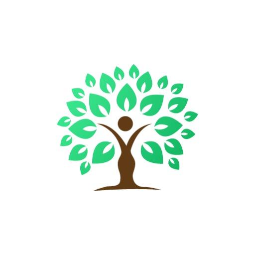 Vibrant Green Tree Design Representing Growth and Wellness Logo Template