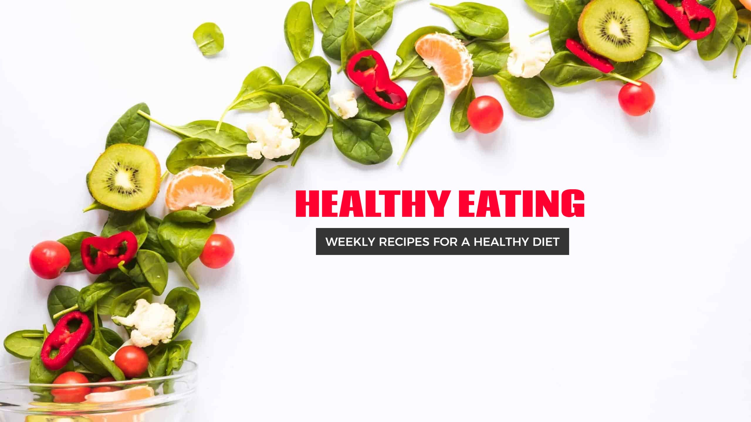 Vibrant Healthy Eating Salad Recipe Ideas YouTube Banner Template
