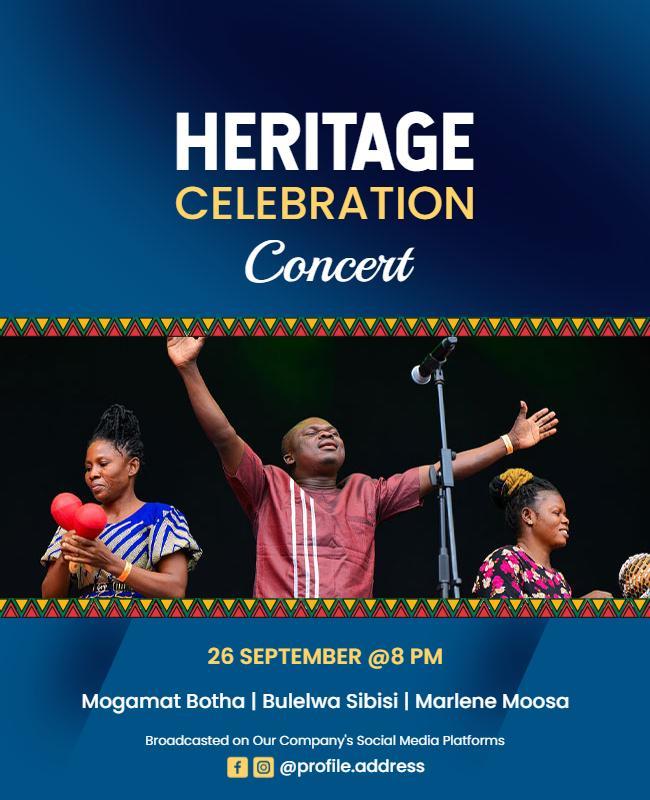 Vibrant Heritage Celebration Concert Poster Template