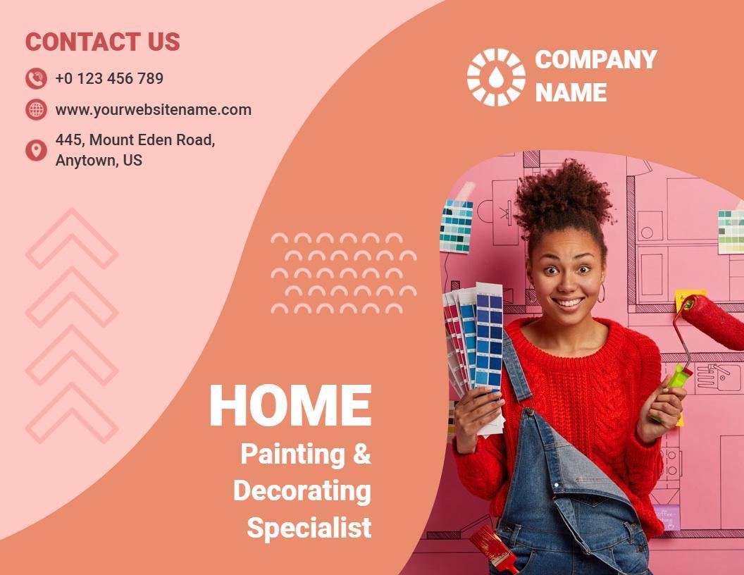 Vibrant Home Painting and Decorating Services Brochure Template
