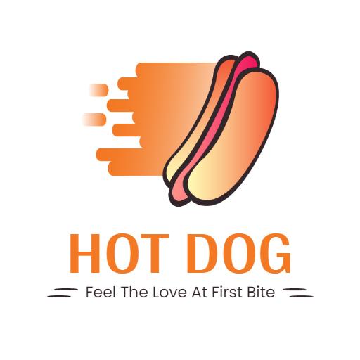 Vibrant Hotdog Design Highlighting Flavor and Speed Logo Template