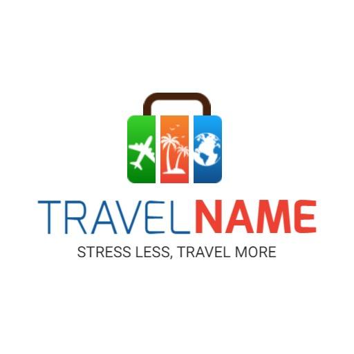 Vibrant Iconic Suitcase Design Representing Travel Adventures Logo Template