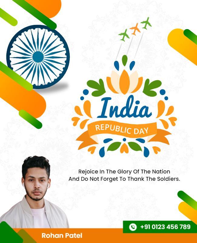 Vibrant India Republic Day Celebration Poster Template