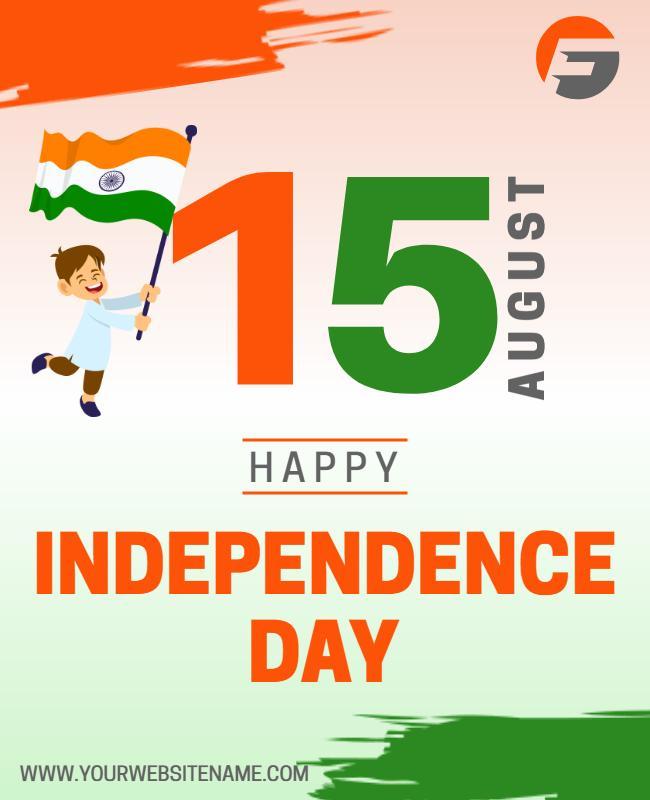Vibrant Indian Independence Day Celebration Flyer Template