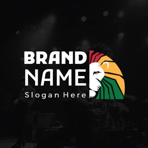 Vibrant Lion Design Symbolizing Reggae Music Culture Logo Template