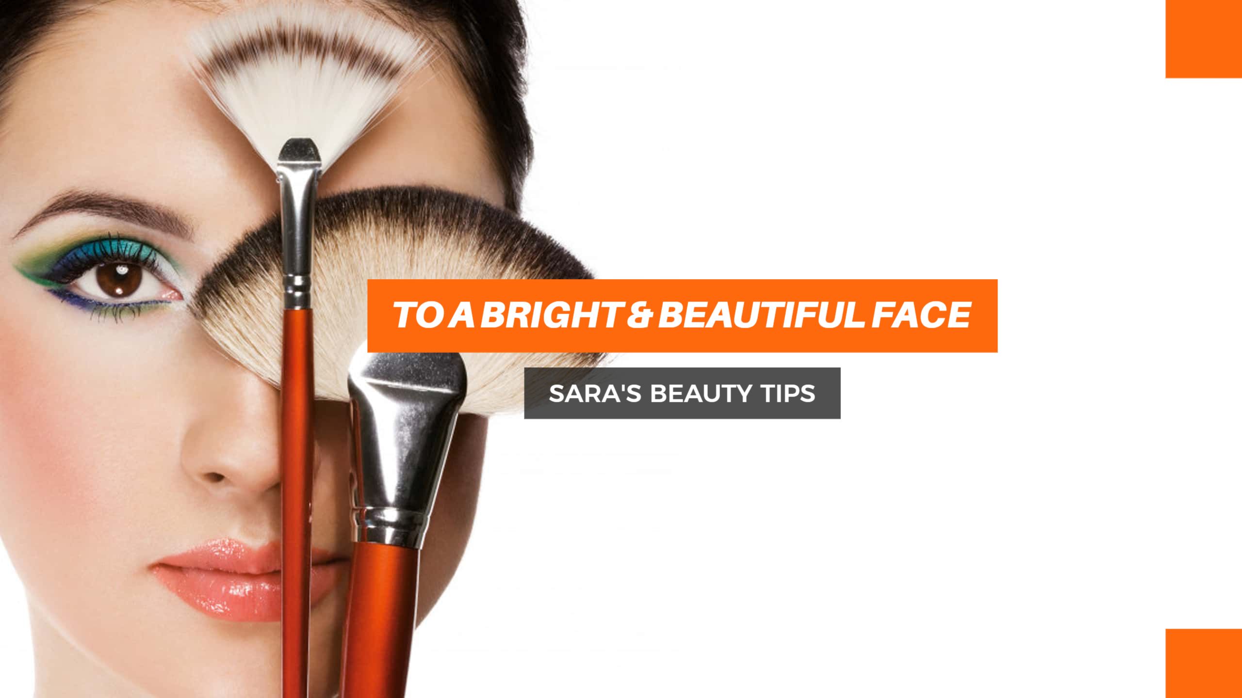 Vibrant Makeup Brushes and Bright Colors YouTube Banner Template
