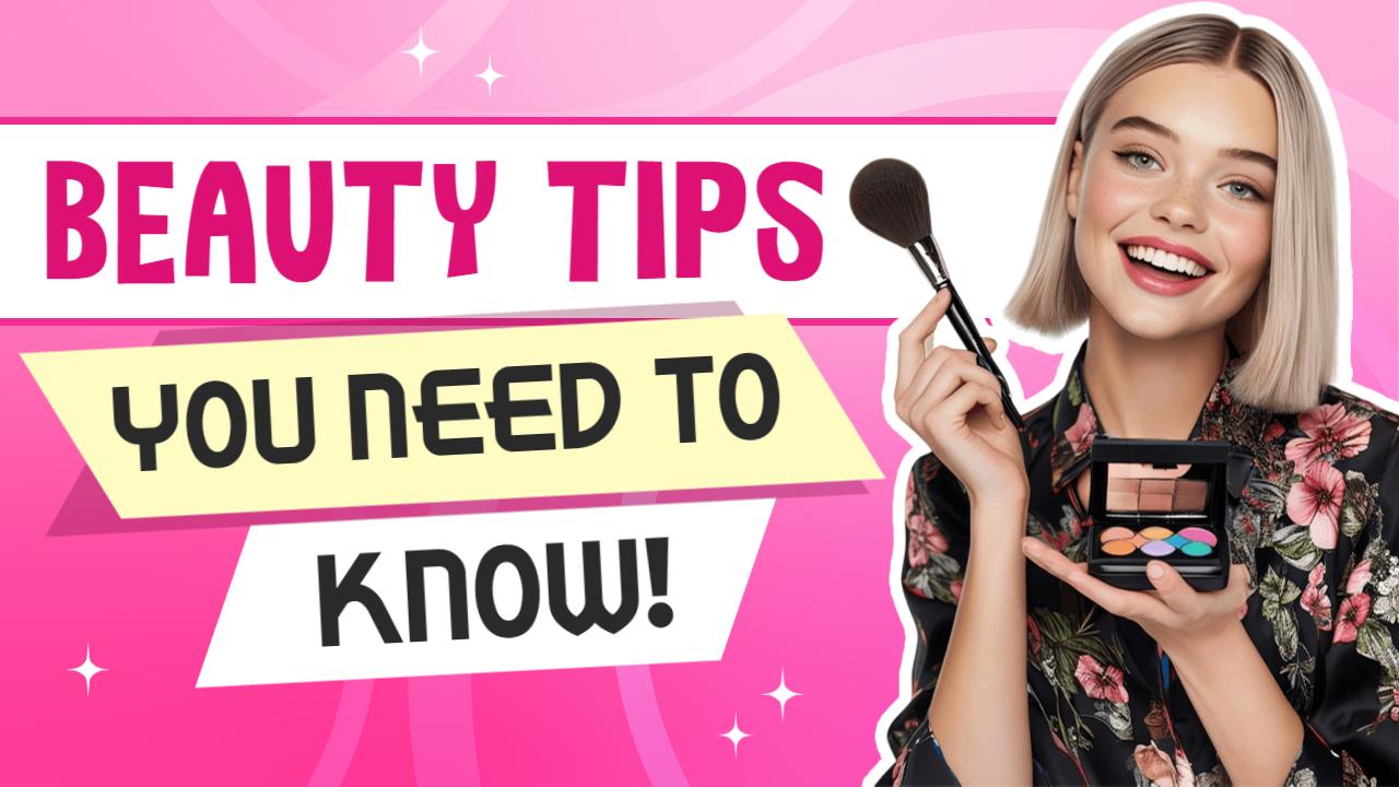 Vibrant Makeup Techniques Beauty YouTube Thumbnail Template