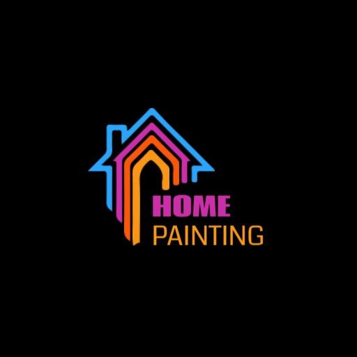 Vibrant Multi-Colored Home Design Emphasizing Painting Logo Template