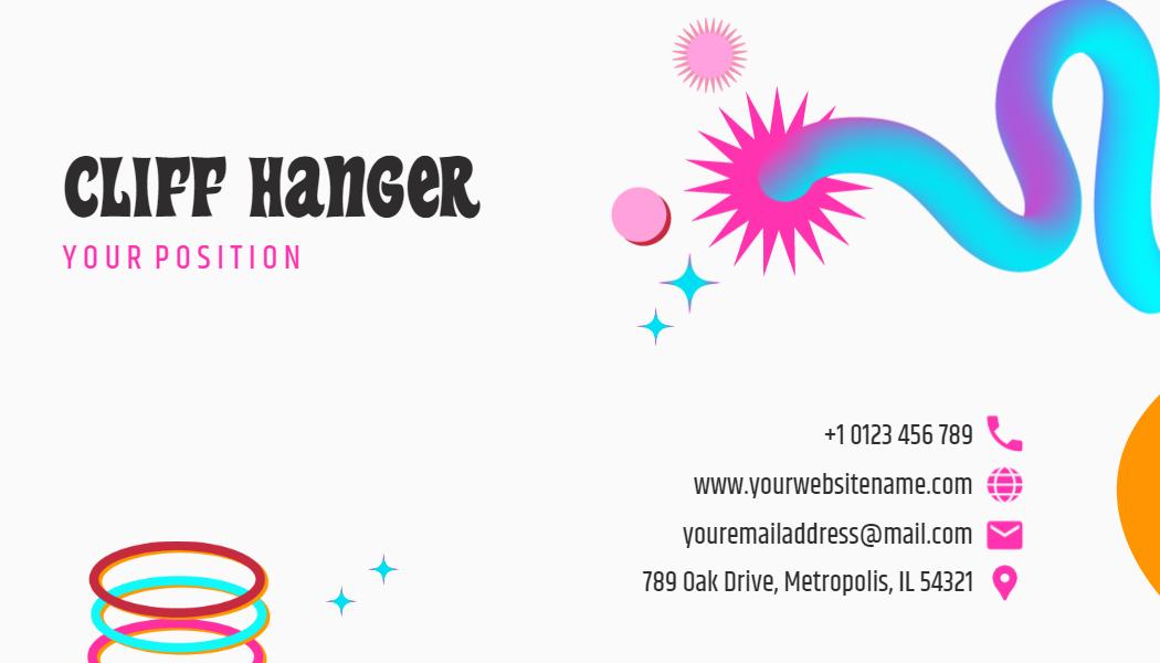 Vibrant Multicolor Abstract Company Business Card Template
